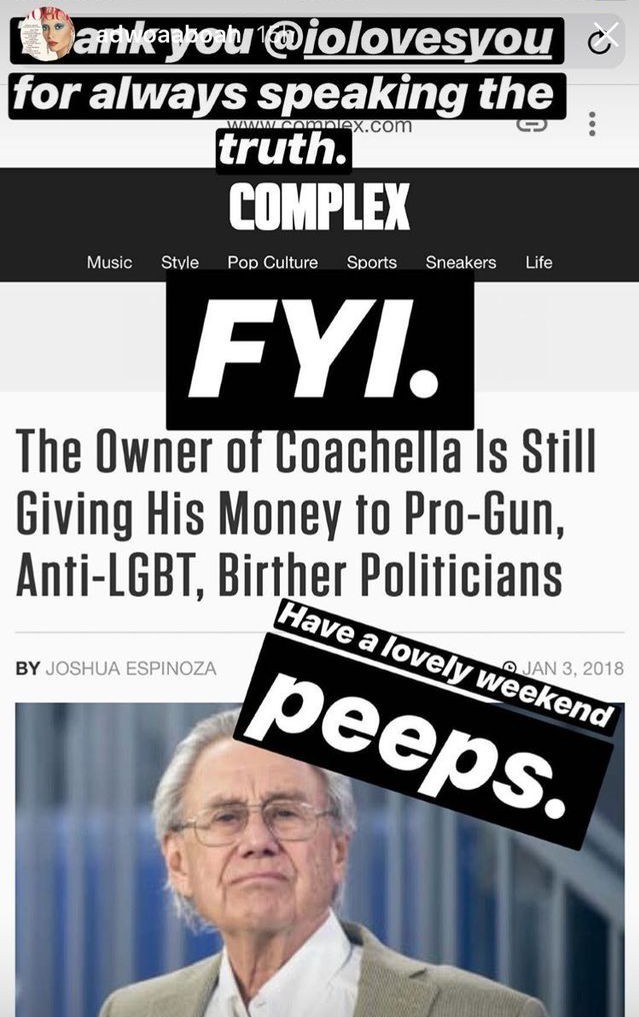 Cara Delevingne Stories Coachella2