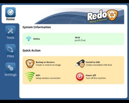 Haz copias de seguridad con Redo Backup and Recovery