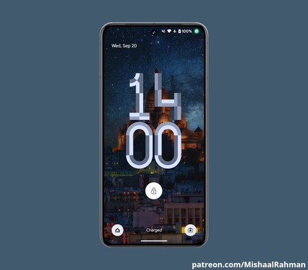 Android 14 QPR1 Reloj Bloqueo Metro