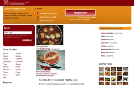 Recetae, directorio de recetas