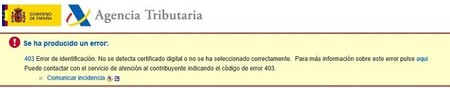 Error u horror 403 al acceder al borrador de la renta