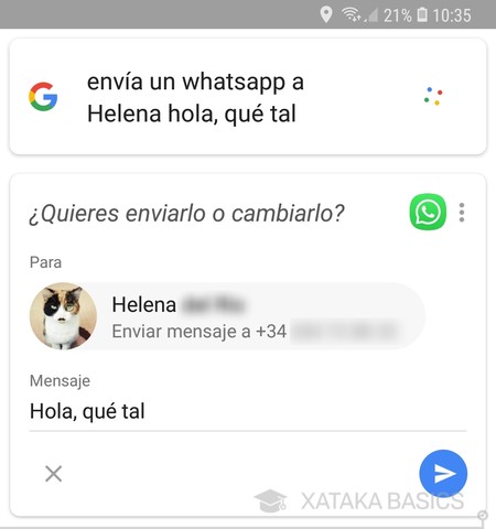 Cómo enviar mensajes por WhatsApp con Google Assistant