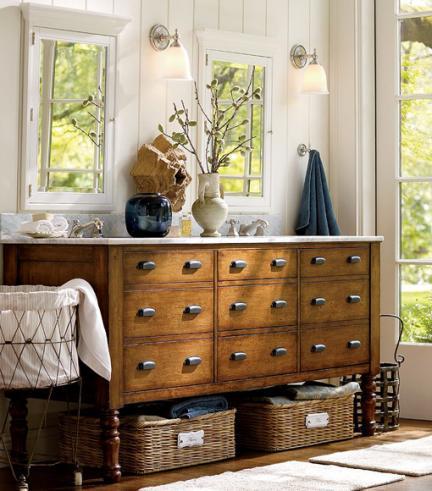 Muebles para el baño, estilos para todos los gustos Muebles vintage elegantes