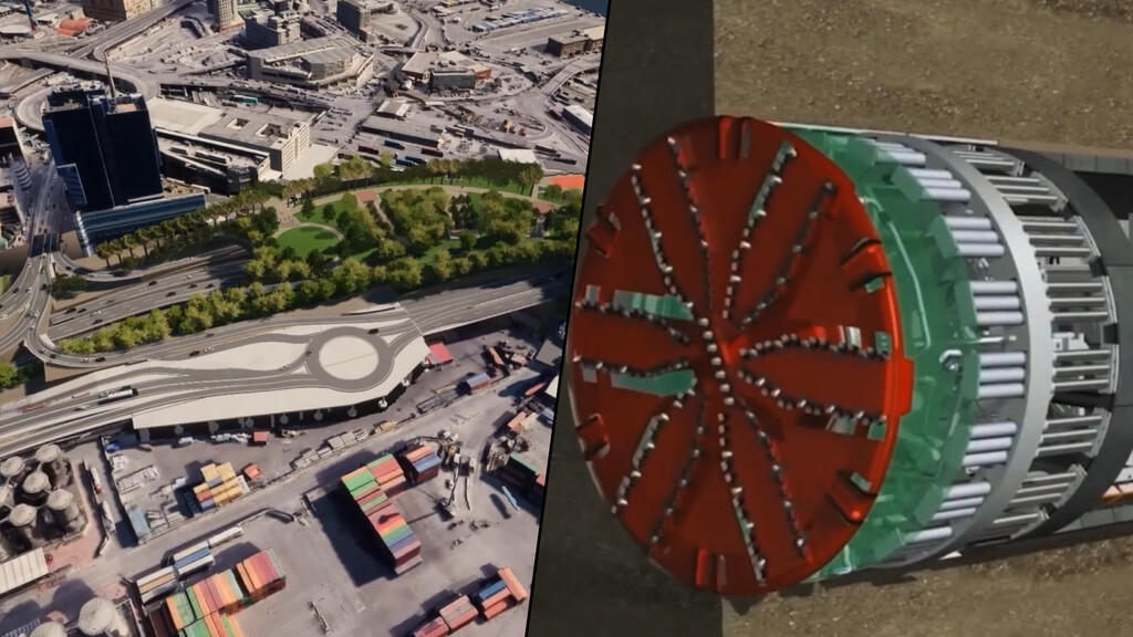Una gigantesca tuneladora de 16 metros de diámetro está devorando el suelo marino bajo Génova. Es su solución contra el tráfico