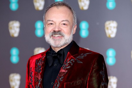 Graham Norton falla con su look de alfombra roja como presentador de los premios BAFTA