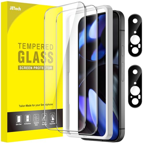 JETech Protector de Pantalla para Google Pixel 9 con Protector de Lente Cámara