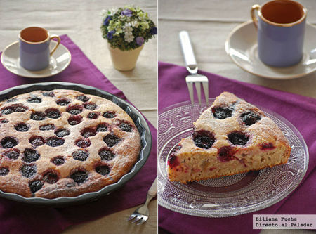Pastel de moras con buttermilk. Receta de postre