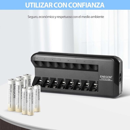 Enegon Cargador Pilas Recargables Aa Y Aaa Mexico