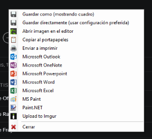 Greenshot Menucontextual