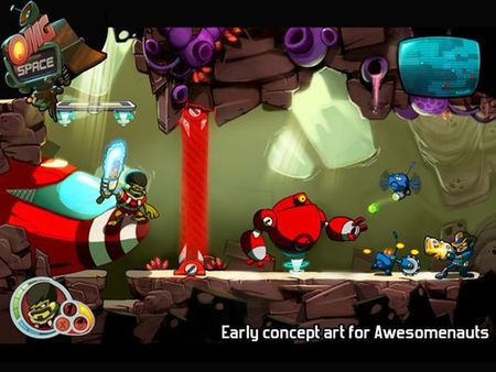 Así lucía antes 'AwesomeNauts', con Froggy G. en modo Samuel L. Jackson, y cuando el juego se llamaba 'OMG Space'