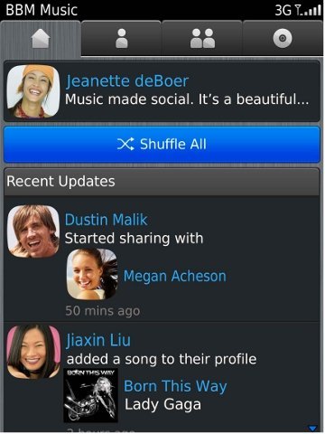 BlackBerry Messenger Music se pone en marcha de forma oficial