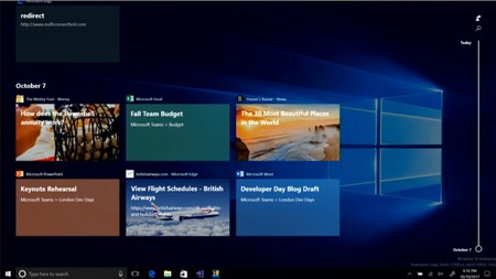 TimeLine no llegará a tiempo para Fall Creators Update y será Redstone 4 la versión de Windows 10 en la que debute