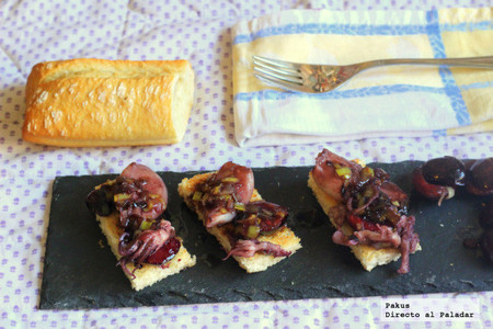 Receta de chipirones en tinta de cereza