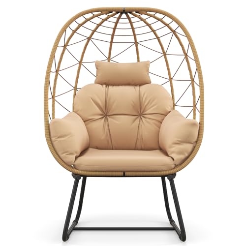 LIFEZEAL Silla Huevo de Mimbre