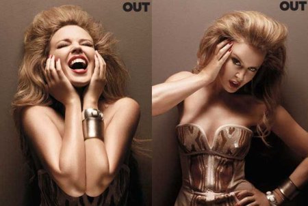 Kylie Minogue, con corpiño y muy rockera para 'Out Magazine'