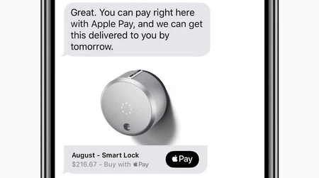 これは、特定の企業と直接通信できるようにするための iMessage チャットです。
