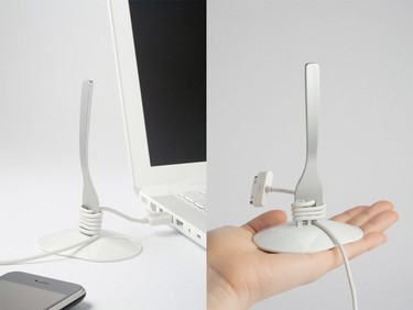 Tenedor enrolla cables