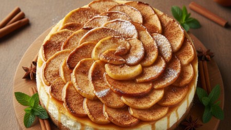 Cheesecake con manzana y canela: la receta otoñal sin horno lista en 25 minutos