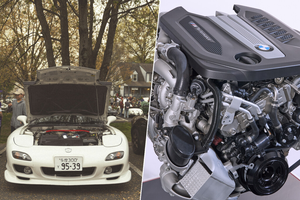 Sí, hay alguien que ha cogido un Mazda RX-7 y le ha embutido un motor diésel. No, no está en prisión