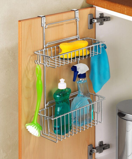 Cesto Para Puerta De Armario Doble Cromo