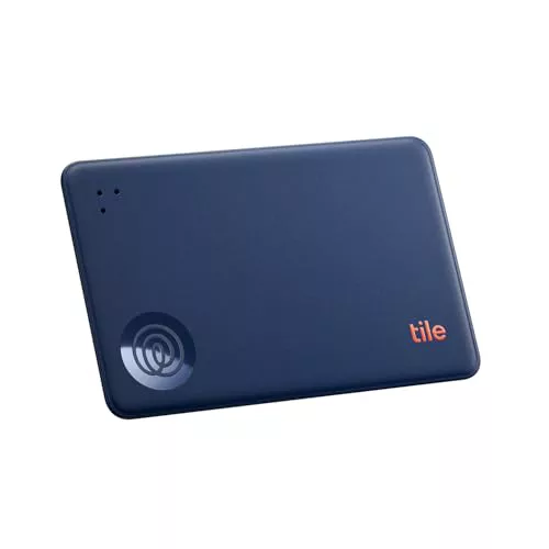 Tile by Life360 Slim (2024) - Localizador Bluetooth para Carteras, Etiquetas de Equipaje, pasaportes y más. Compatible con iOS y Android. Paquete de 1 (Navy Blaze)