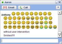 Google talk con emoticonos mediante un tema