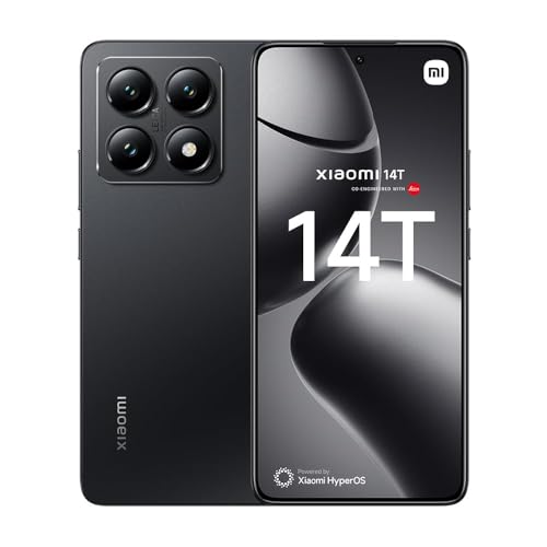 XIAOMI 14T – Smartphone de 12+256GB, Lentes Leica Summilux, MediaTek Dimensity 8300 Ultra, Pantalla AMOLED de 6,67'' 144Hz, HyperCharge 67W, Negro Titanio (Versión ES)