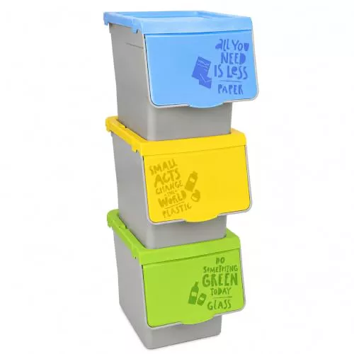 TIENDA EURASIA – Cubos de Basura para Reciclaje | Pack de 3 
