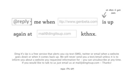 Ding it’s up!: alertas de indisponibilidad de sitios web via twitter, email y sms