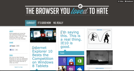 La nueva campaña de publicidad de Internet Explorer. La imagen de la semana
