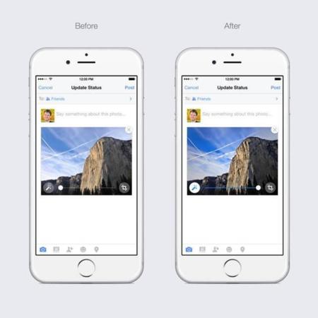 Facebook para iPhone ahora mejora nuestras fotos de manera automática