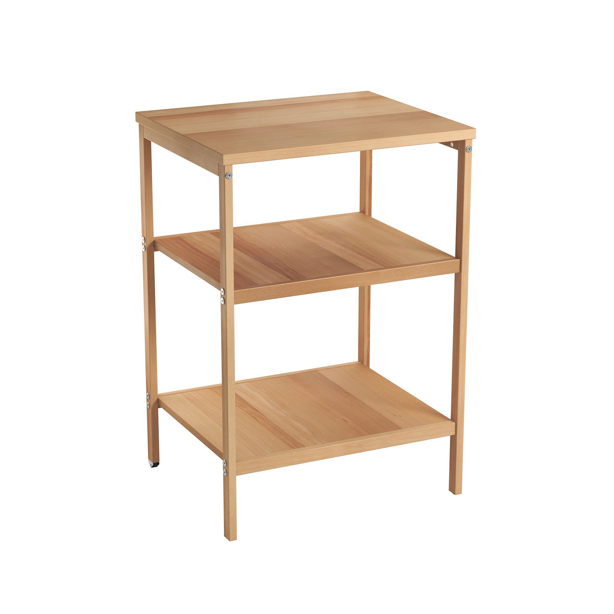 Carrito con ruedas para cocina en madera Eleki