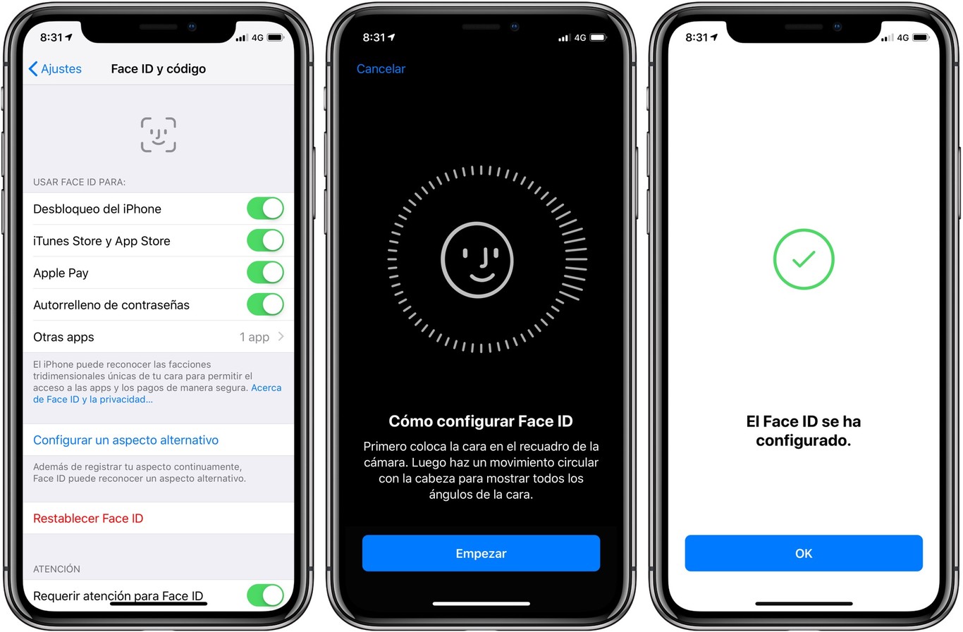 Cómo configurar un rostro alternativo en Face ID con iOS 12 y cuándo ...