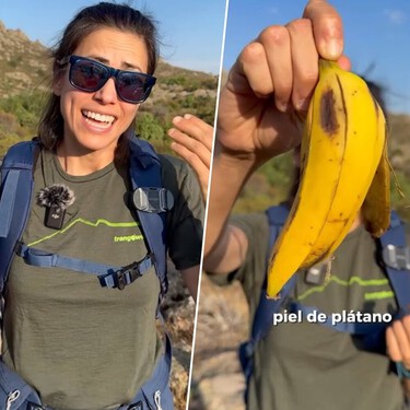 Ni la piel del plátano, ni restos de manzana: los expertos advierten del error común de tirar comida cuando vamos de excursión por el campo 
