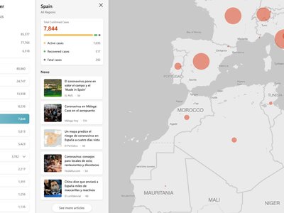 Microsoft lanza un mapa interactivo para seguir el avance y novedades sobre el coronavirus