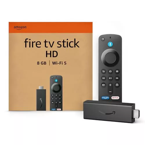 Amazon Fire TV Stick HD, mando por voz Alexa y reproducción en streaming HD