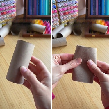 Nunca se me hubiera ocurrido hacer un calendario de adviento usando rollos de papel higiénico y una caja de cartón