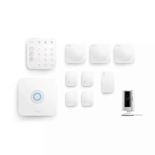 Kit de Ring Alarm L + Cámara interior (Indoor Camera 2ª gen) | Sistema de seguridad para el hogar con alarma y vigilancia asistida opciona