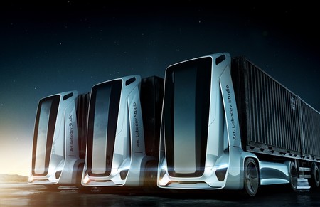 Gruzovikus, un ejercicio de diseño que imagina el futuro del transporte con camiones autónomos: sin cabina y sin nadie al volante