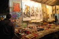 El mercado nocturno de Temple Street en Hong Kong