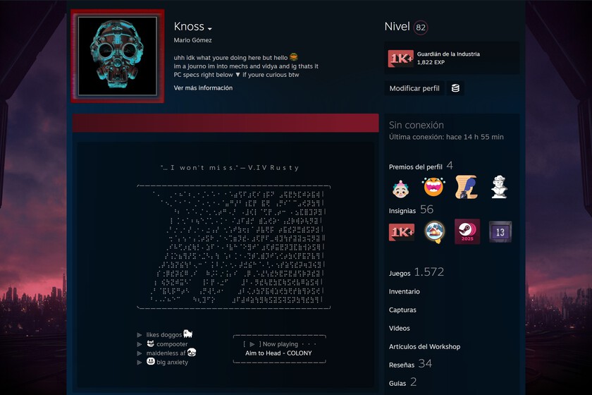 Perfiles de usuario en Steam