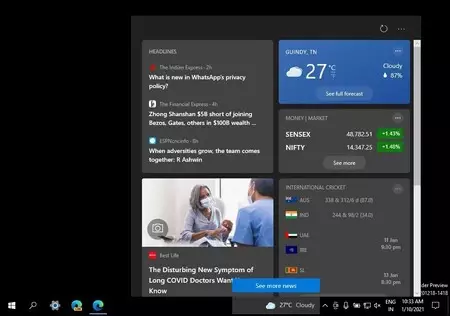 Windows 10 の新しい動的タスクバー アイコン
