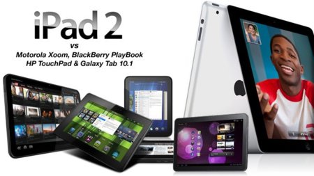 Comparativa del iPad 2 con los tablets de Motorola, Samsung, HP y BlackBerry, ¿cuál es el mejor?