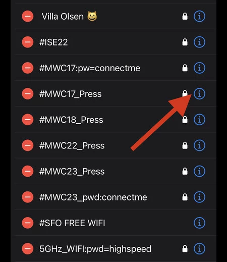 iPhoneのWi-Fi設定