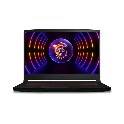 MSI Thin GF63 12VE-010XES - Ordenador portátil Gaming 15.6" FHD (1920x1080), 144Hz (i7-12650H, 16GB RAM, 512GB SSD, RTX 4050 6GB, Free Dos) Black - Teclado QWERTY español