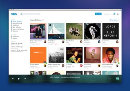 Rdio también elimina las restricciones temporales para las cuentas gratuitas