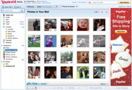 Aplicaciones y funciones sociales en Yahoo Mail