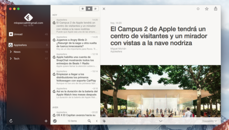 Reeder lanza la beta pública de su tercera versión para OS X Yosemite y El Capitan