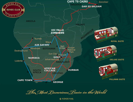 Rovos Rail, un tren de lujo en África