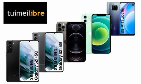 Ofertas en smartphones de gama alta en tuimeilibre: los mejores precios para los Galaxy S21, los iPhone 12 o el Xiaomi Mi 10T Lite
